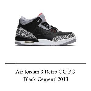 OG Retro Jordan 3s black cement GS